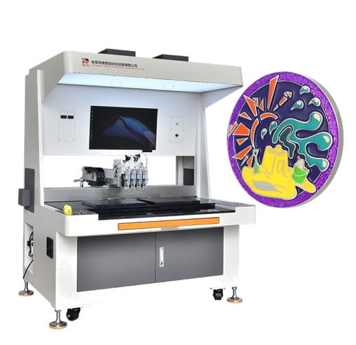 Enamel Emoji Lapel Badge Filling Machine